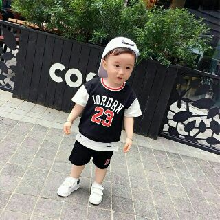 Set bộ cộc tay thể thao cho bé trai