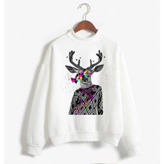 Áo sweater thu đông tuần lộc sắc màu