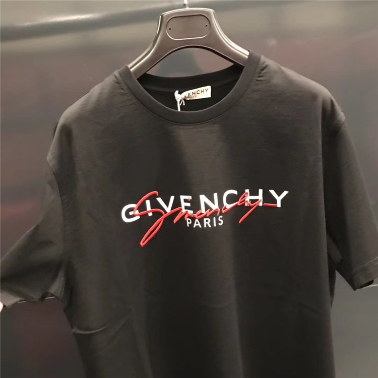 Givenchy Áo Thun Ngắn Tay Dáng Rộng In Chữ Logo Paris Cá Tính