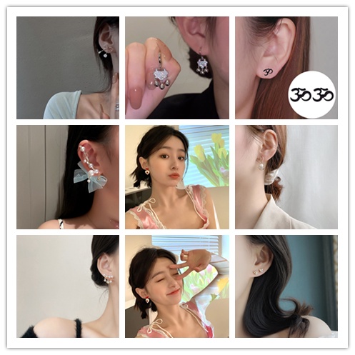 Khuyên Tai Hình Nơ/Hoa/Bướm/Trái Tim/Nơ Xinh Xắn 3q