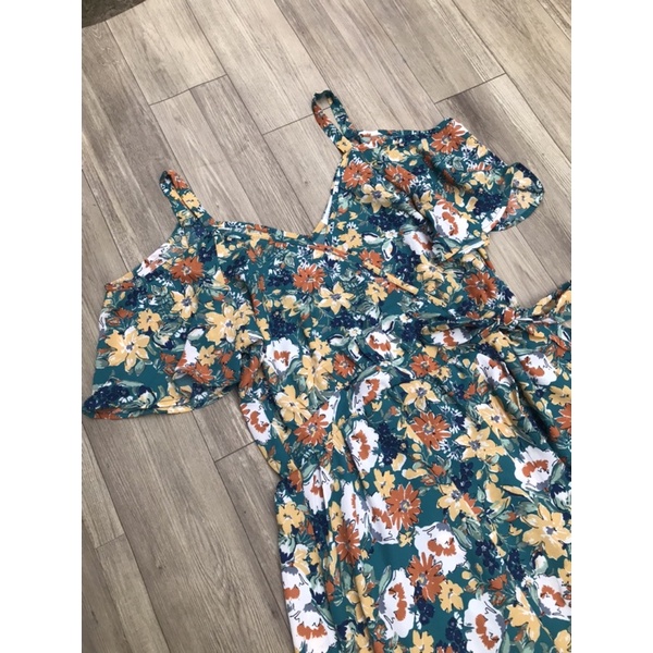 Đầm voan hở vai Sienna/Sky vnxk dư xịn