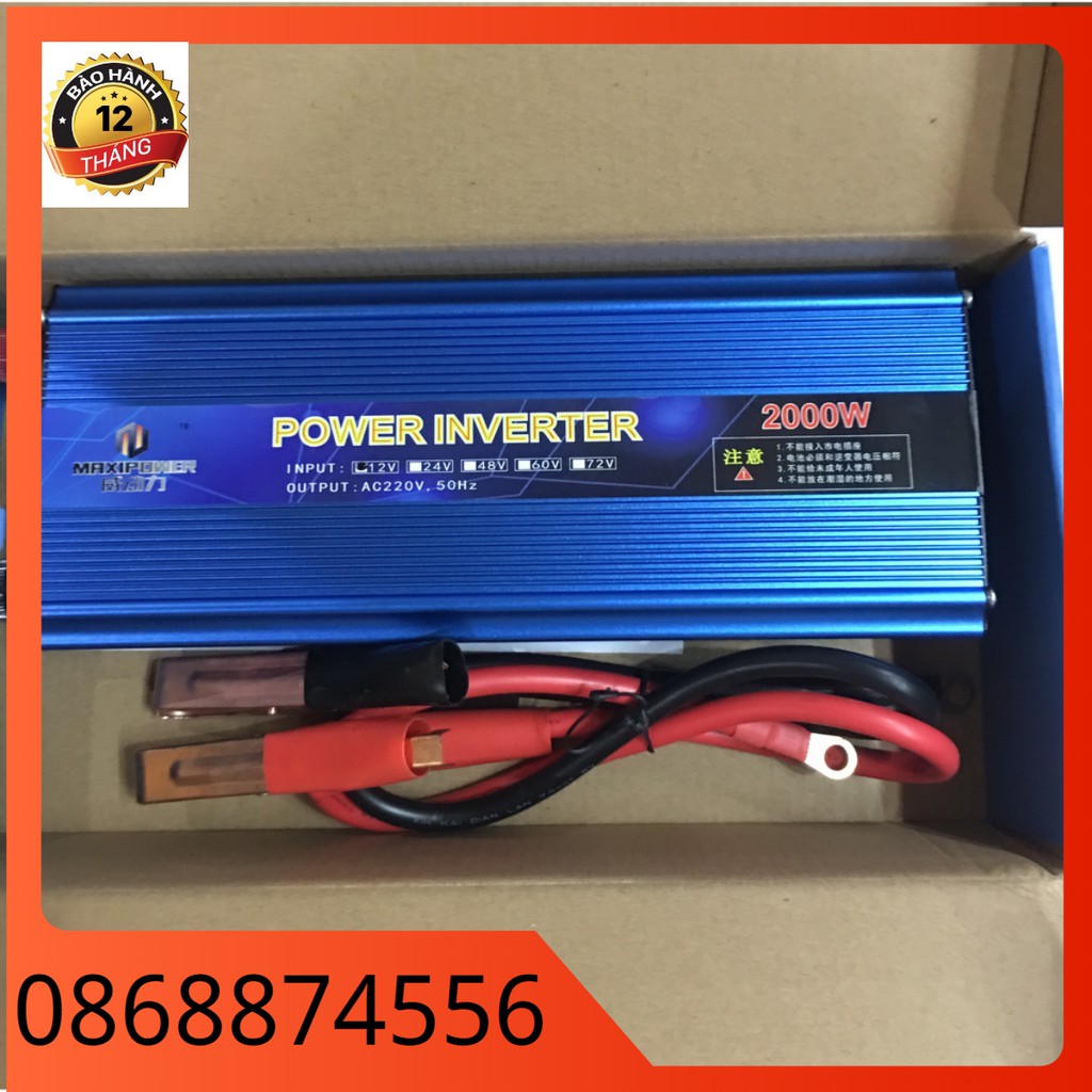 Bộ Kích Điện Inverter 12 - 220V - 2000W - Sin CHuẩn