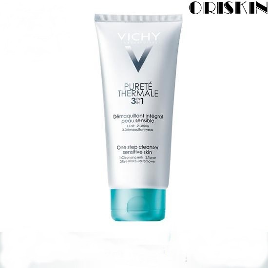 VICHY SỮA RỬA MẶT TẨY TRANG 3 TÁC DỤNG DÀNH CHO DA THƯỜNG, DA HỖN HỢP DA NHẠY CẢM - PURETE THERMALE 3 IN 1 100ML