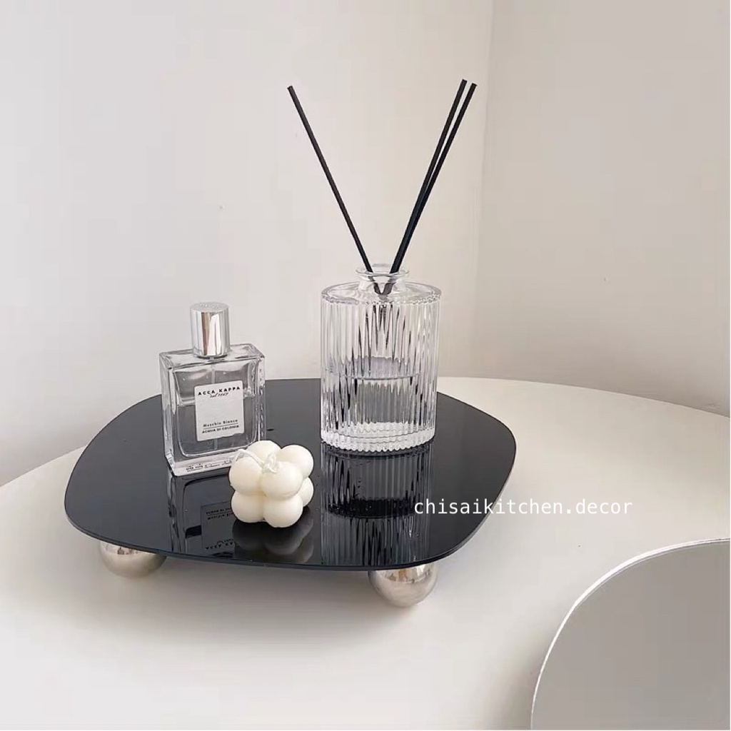 Khay Flatform Decor tráng gương phong cách trừu tượng