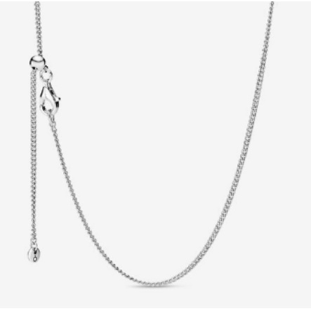 Vòng cổ Mạ Bạc 925 Tự Điều Chỉnh Kiểu Dáng Đơn Giản