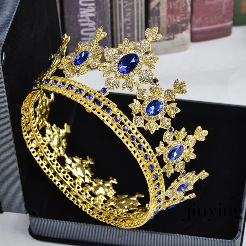 Vương miện đính đá Tiara lấp lánh cho lễ hội hóa trang hoàng hậu và vua hoặc tiệc cưới