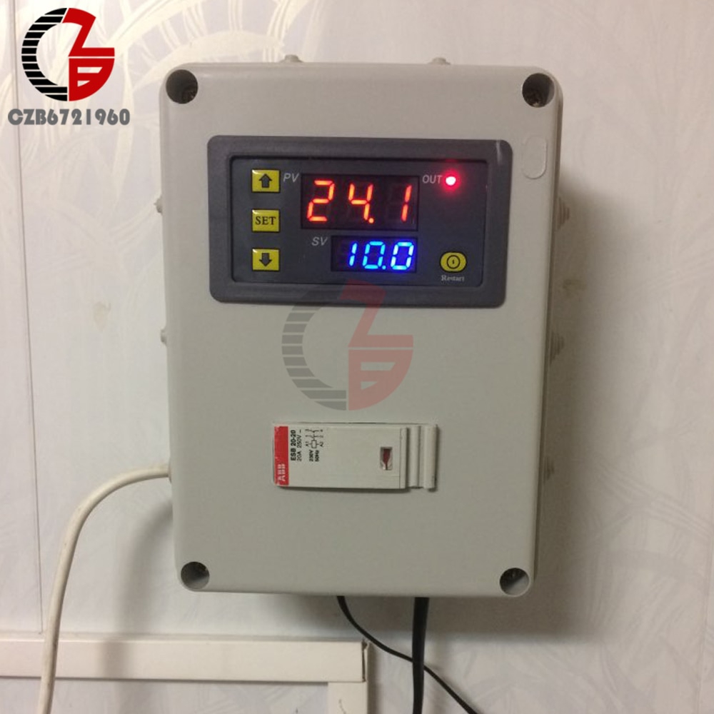 AC 110V 220V 12V 24V W3230 Dual LED Digital Thermostat Temperature Controller Regulator Indoor Homebrew Incubator Thermometer | BigBuy360 - bigbuy360.vn