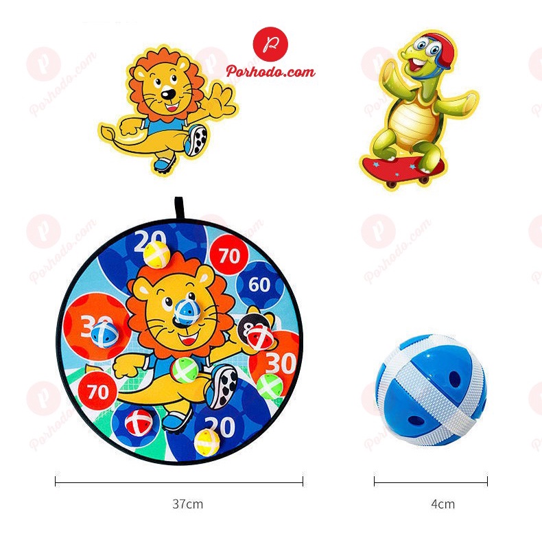 Đồ chơi Bảng ném bóng tròn ghi điểm + 8 bóng dính rèn luyện trí tuệ và vận động cho bé KB211104