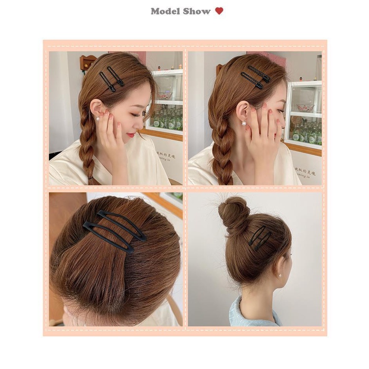 3 - 4 cái Kẹp tóc mái cute màu đen kt251