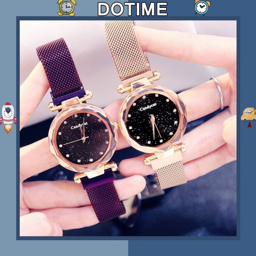 Đồng hồ nữ Dotime thời trang thiết kế dây lưới nam châm ZO19