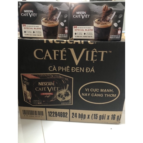 Cà phê đen đá NesCafé Café Việt Arabica &amp; Robusta 12 gói