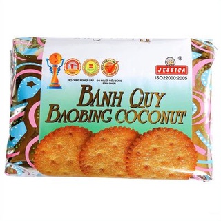 Bánh quy phủ đường baobing coconut jessica bạc tròn 170g