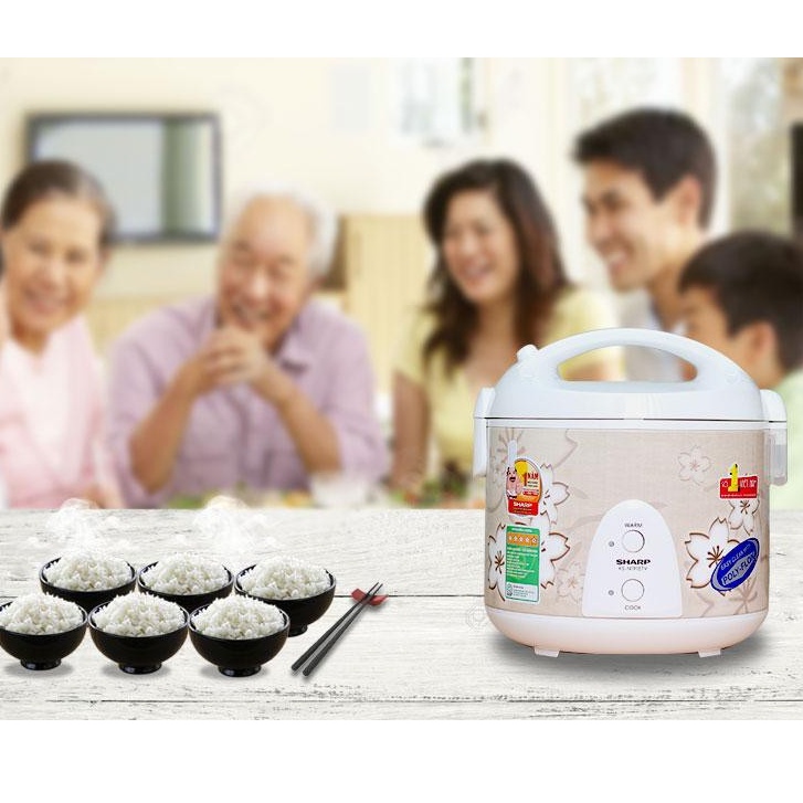 Nồi cơm điện Sharp 1.8 lít KS-N191ETV MỚI SX Thái Lan ( Lòng nồi phủ  nhôm chống dính )