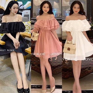 Đầm bẹt vai bèo ngực