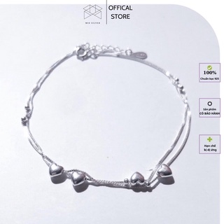 Lắc chân bạc hình trái tim - Trang Sức Bạc Mie Silver