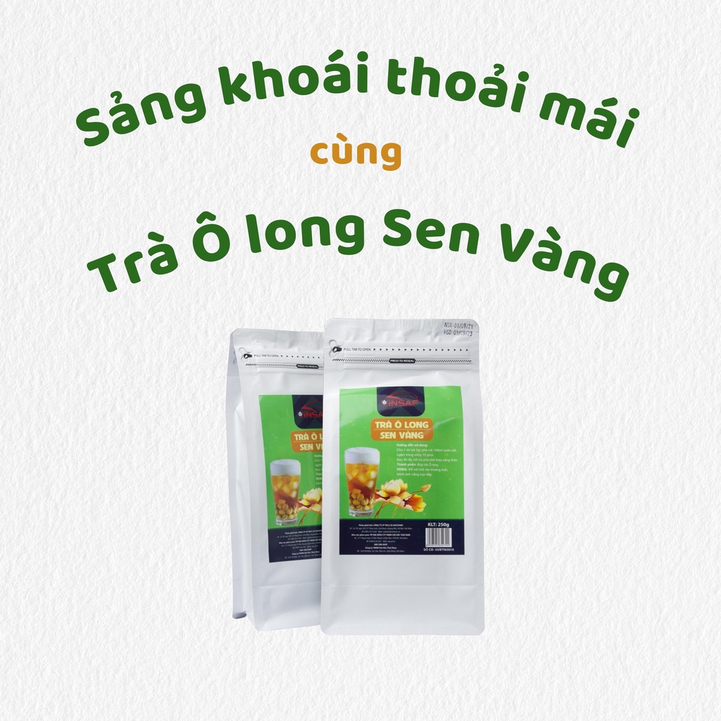 Trà ô long Sen Vàng Vinsaf 250g nguyên liệu pha chế trà sữa và pha trà olong TOLSV250