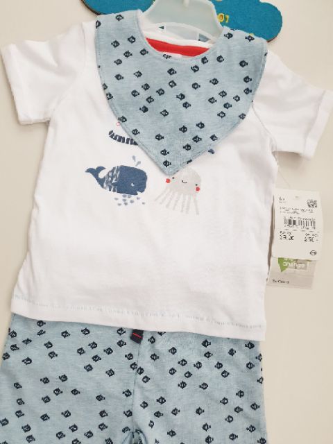Set Bộ C&amp;amp;A Baby Club đại dương kèm yếm
