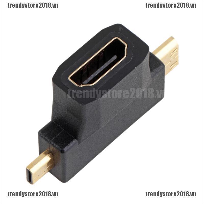 Cáp Chuyển Đổi 3 Trong 1 Micro Hdmi Đực Sang Hdmi Cái