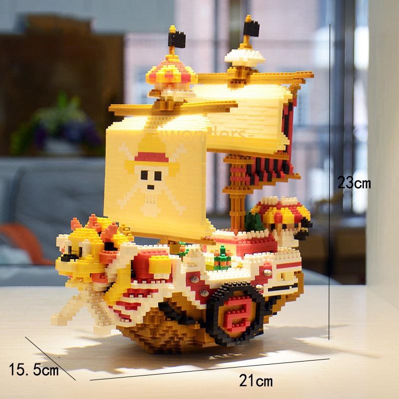 Mô Hình Đồ Chơi Lắp Ráp Tàu Cướp Biển Trong Phim Hoạt Hình "One Piece" Kids education toys