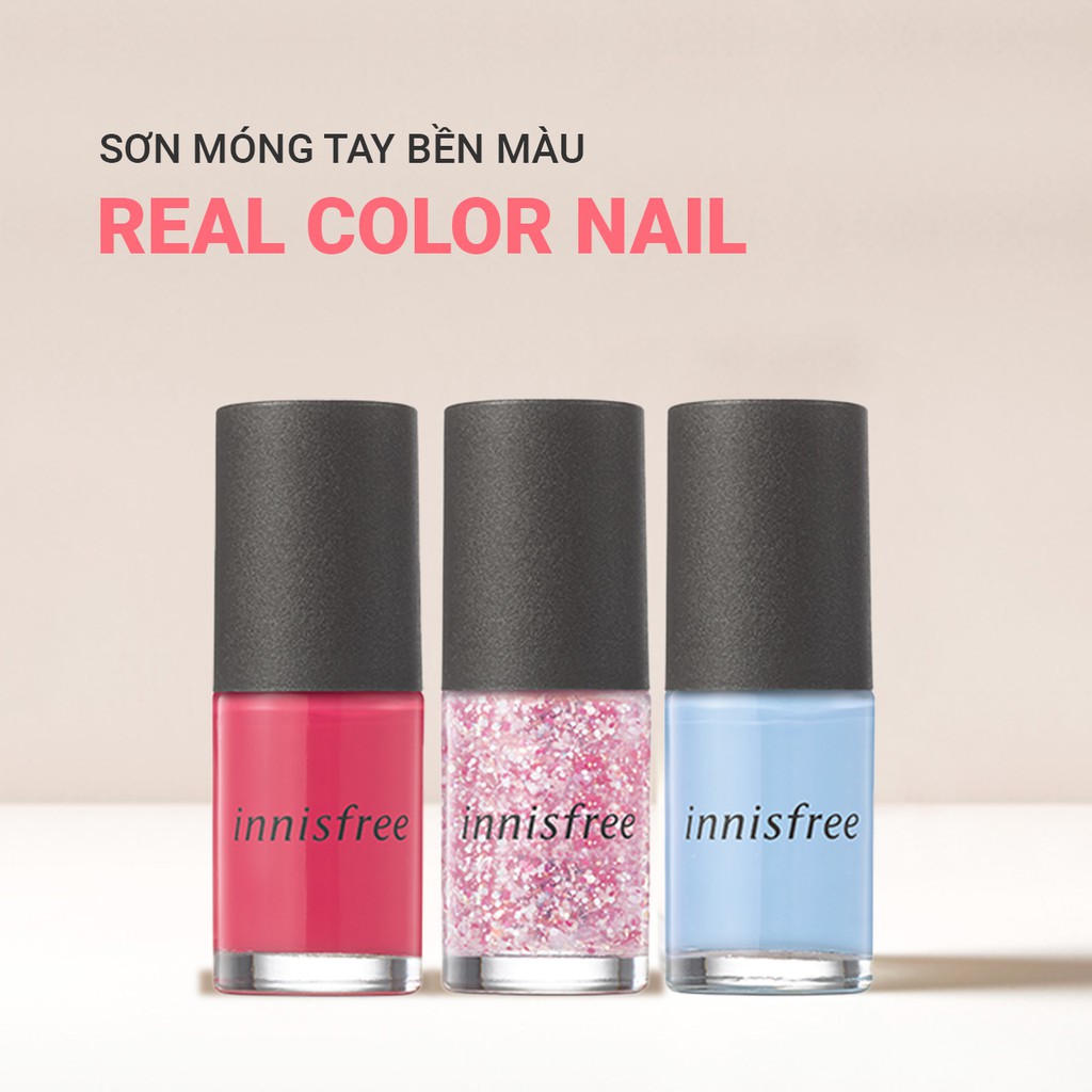 [Mã FMCGMF11 giảm 8% đơn 250K] Sơn móng tay bền màu innsifree Real Color Nail 6ml [B]