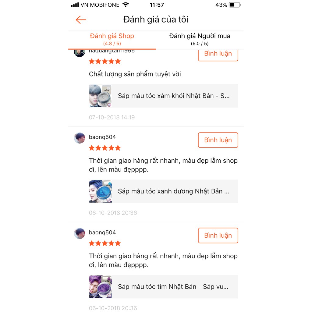 Sáp Vuốt Tóc Màu Nhuộm Tạm Thời Nam Nữ MOFAJANG, KALANXUAN, ASH MUD xám khói,trắng | BigBuy360 - bigbuy360.vn