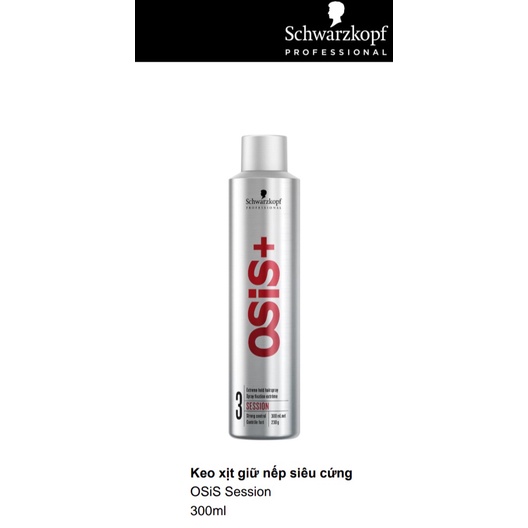 Keo Xịt Giữ Nếp Siêu Cứng Osis+ Session 300ml (Hàng Nhập Đức)