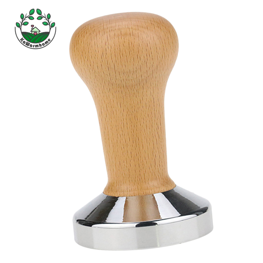 [whcart]Stainless Ground Coffee Bean Tamper Espresso Grinder Barista Press Tool 58mm