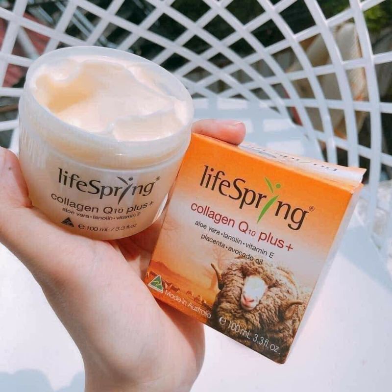 Kem nhau thai cừu dưỡng da chống lão hóa của Úc Lifespring Collagen Q10 Plus -hangxachtayuc