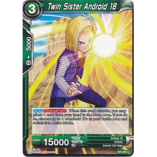 Thẻ bài Dragonball - bản tiếng Anh - Twin Sister Android 18 / BT2-091'