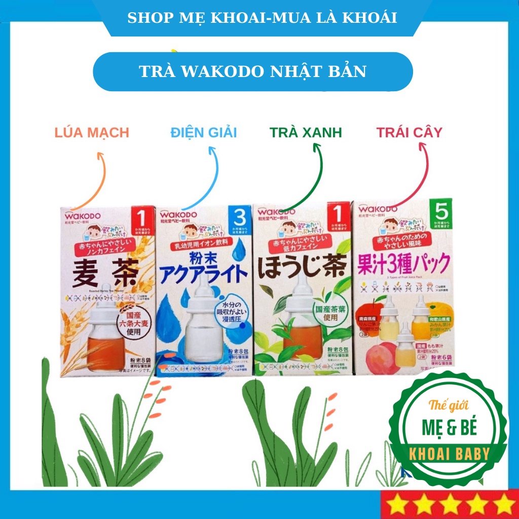 Trà Hoa Quả Wakodo Nhật Bản cho Bé Ăn dặm [DATE T8/2023] SHOP MẸ KHOAI