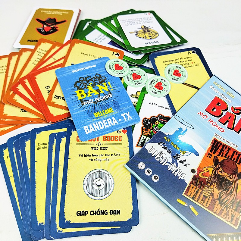 Boardgame Bắn! Mở rộng 2021 - Kể thêm về Cao Bồi, dễ chơi cho cả trẻ em và người lớn từ 4 - 7 người [Chính hãng AAA-LHT]