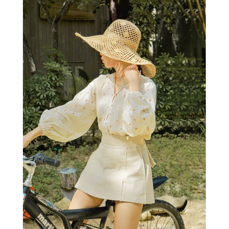 Quần yếm Super junior overalls shorts chất linen | BigBuy360 - bigbuy360.vn