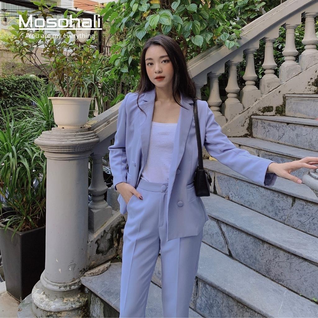 Set vest nữ,áo vest nữ Annas phong cách cơ bản trẻ trung năng động thiết kế MOSOHALI (áo vest + quần âu) | BigBuy360 - bigbuy360.vn