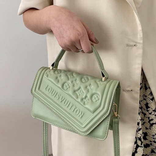 Túi Xách Nữ mini Da Pha Họa Tiết Logo LV,  Đeo Chéo , Đeo Vai , Cầm Tay , Thời Trang Công Sở , Hàng Hiệu , Giá Rẻ