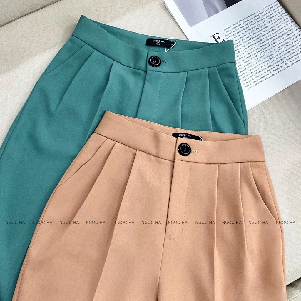 Quần Tây Nữ,Quần Baggy Nữ Lưng Cao Kiểu Dáng Công Sở NGỌC HÀ Design L-Q009