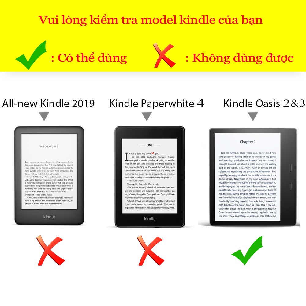 [Mã ELFLASH5 giảm 20K đơn 50K] ⚡️ Cực rẻ ⚡️ Bao da dành cho máy đọc sách Kindle Oasis 2 và 3 ⚡️