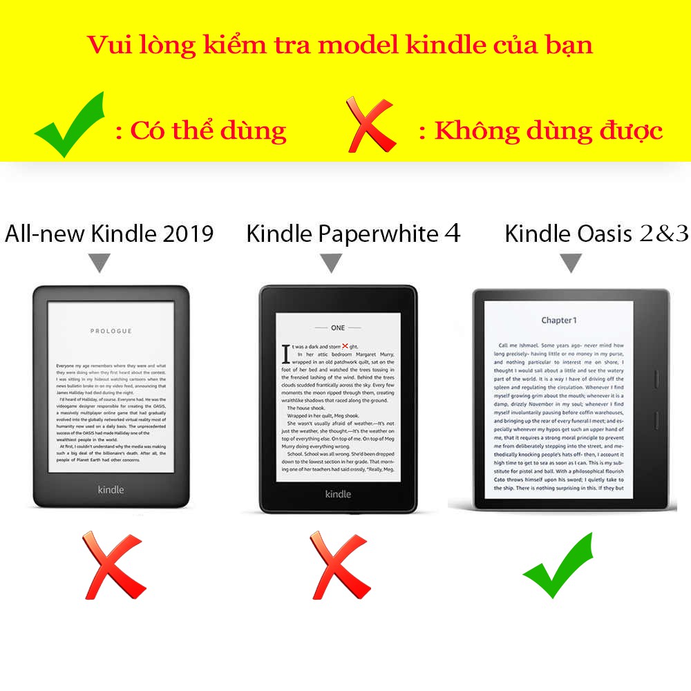 ⚡️ Cực rẻ ⚡️ Bao da máy đọc sách Kindle Oasis 2 và Oasis 3 🍀 Divisi 🍀