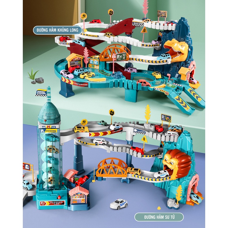 Đồ chơi trẻ em đường hầm sử tử kết hợp tháng máy lâu đài, đồ chơi cao cấp cho bé yêu
