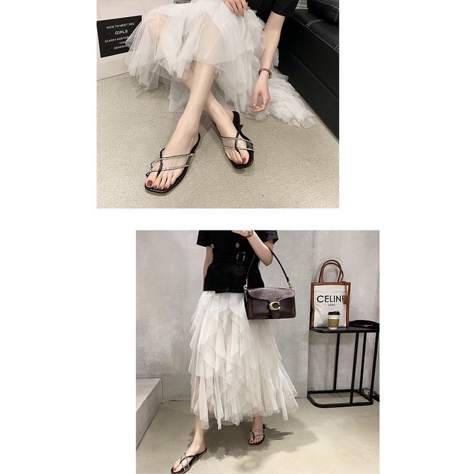 Giày Sandal Đi Biển Đế Bằng Phong Cách La Mã Thời Trang Mùa Hè Cho Nữ ISS962