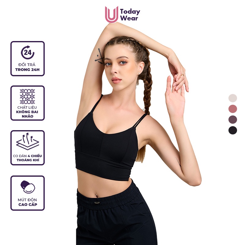 Áo tập bra gym yoga thể thao nữ Rainbow nâng vòng 1 Today U Wear