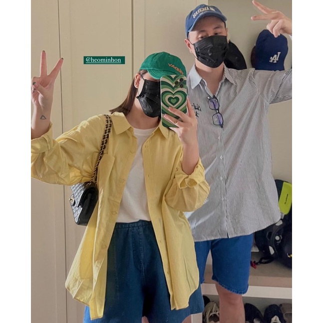 Sơ Mi Tay Dài Dáng Oversize Kate (Hình Thật) Áo Sơ Mi Khoác Form Rộng Hàn Quốc