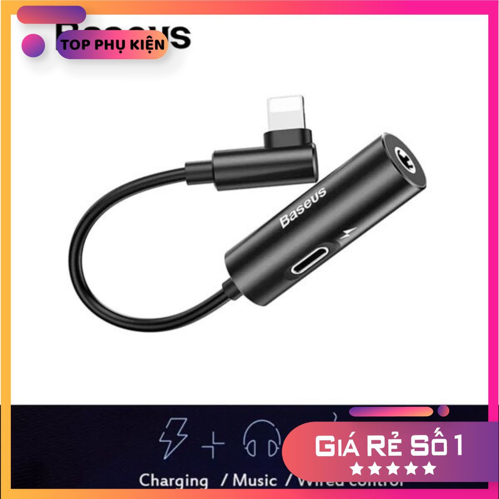 Bộ chuyển đổi cổng Lightning sang Audio 3.5mm + Lightning Baseus L42 Giá rẻ nhất shopee 2020