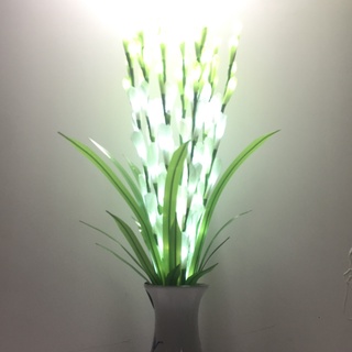 Hoa huệ trang trí - lọ hoa huệ trang trí có đèn 10 cành dài
