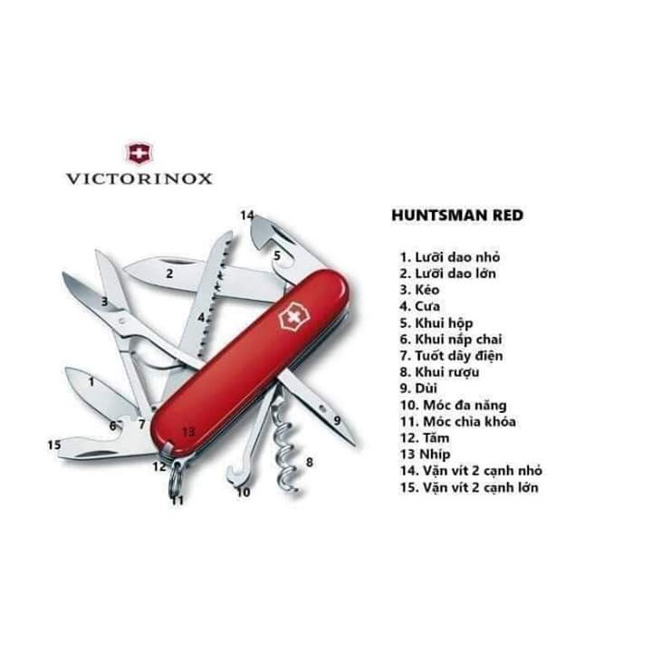 BỘ DAO VICTORINOX HUNTSMAN 15 CHỨC NĂNG