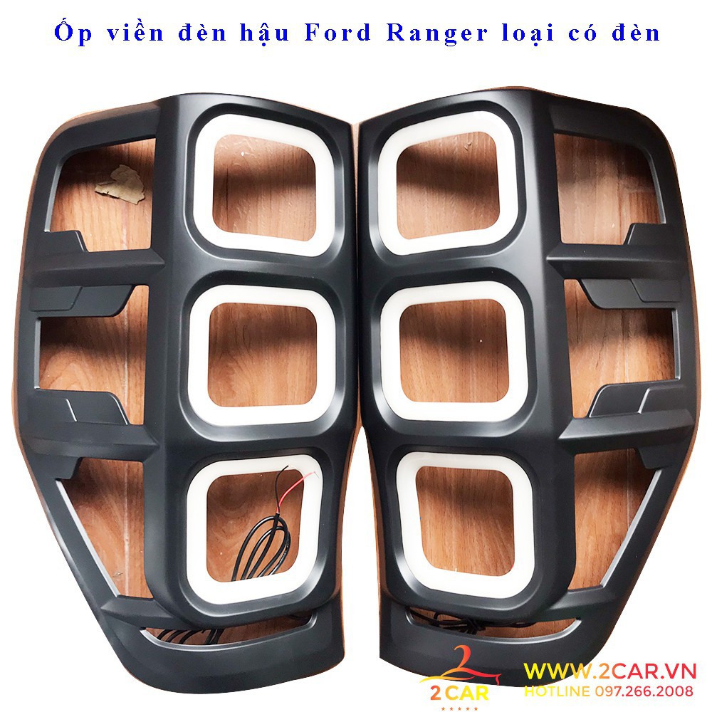 Ốp viền đèn Pha, Hậu Ford Ranger 2013-2021 có đèn LED cao cấp