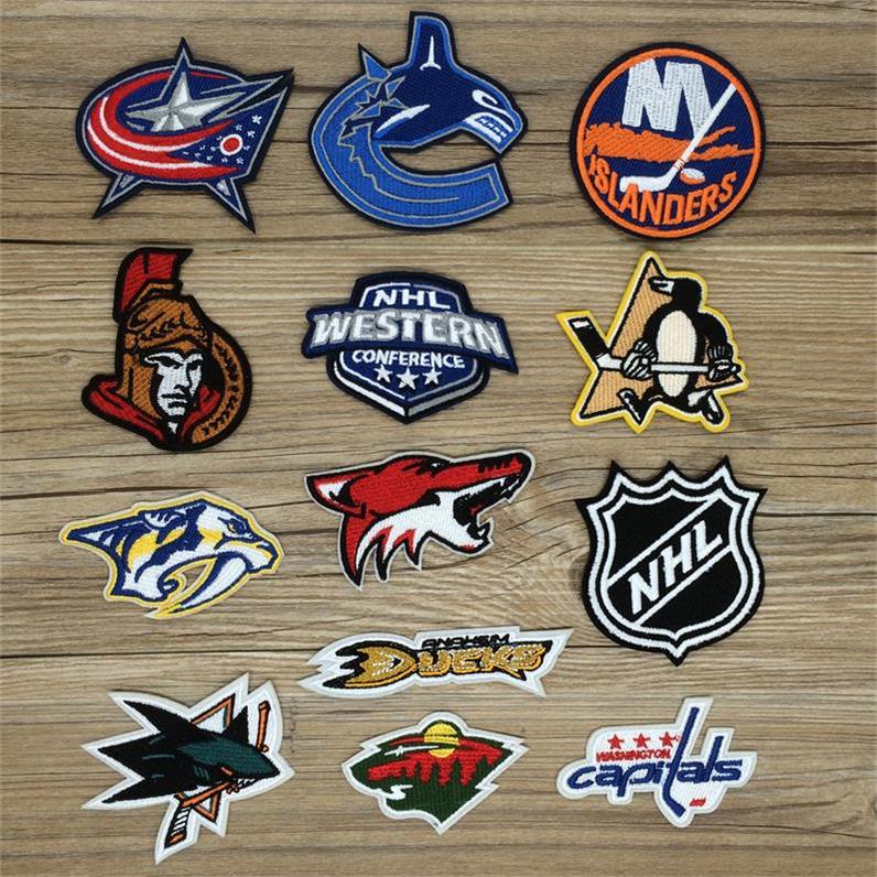 Nhl Nhãn Dán Trang Trí Quần Áo / Băng Cánh Tay / Băng Cánh Tay Thêu logo Đội Bóng hockey Có Thể Ủi Được diy