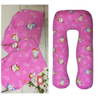 Vỏ gối bà bầu chữ U berry VOMN1015 (Khỉ Bubu nền hồng)