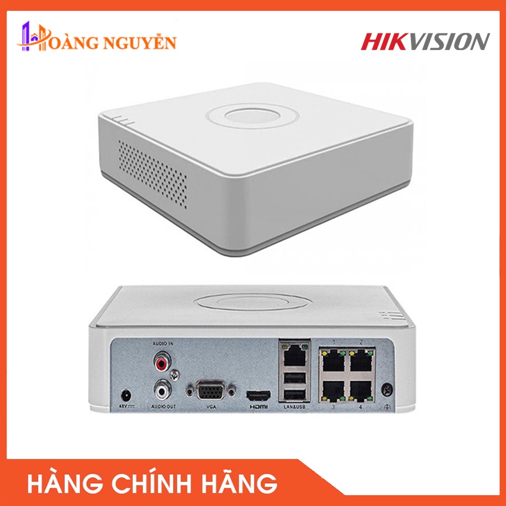 [NHÀ PHÂN PHỐI] Đầu ghi IP 4 kênh Hikvision DS-7104NI-Q1/4P chuẩn H.265+