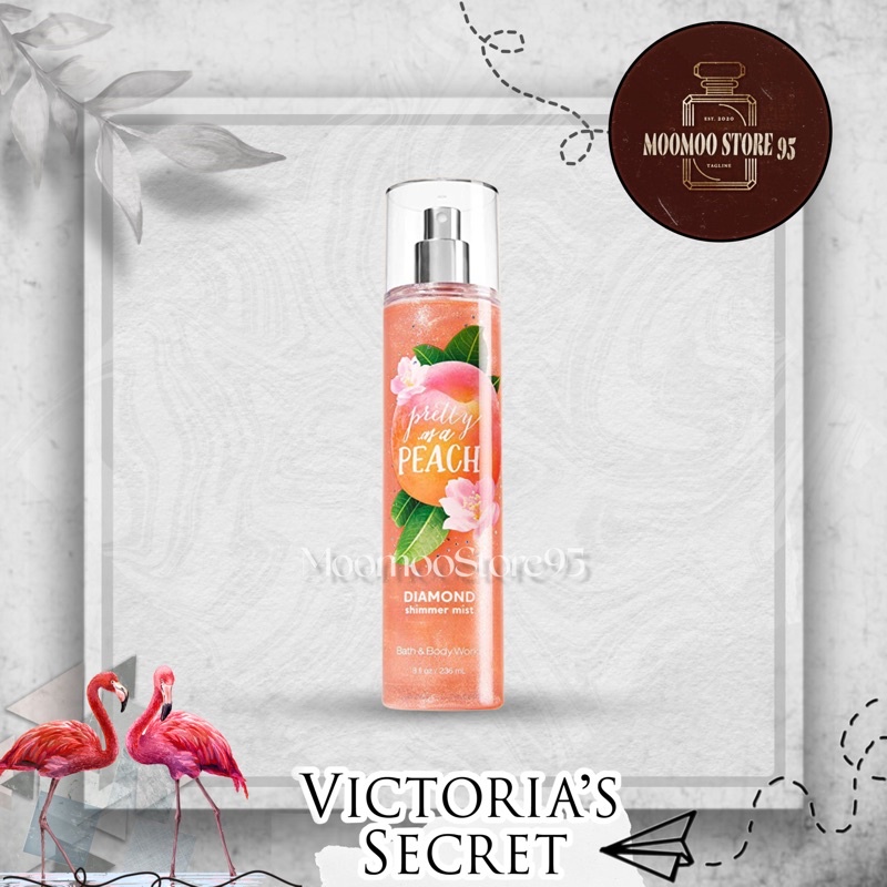 (HOTHIT)  PERFUME Xịt thơm có nhũ Bath and Body Works - Pretty As A Peach 236mL...