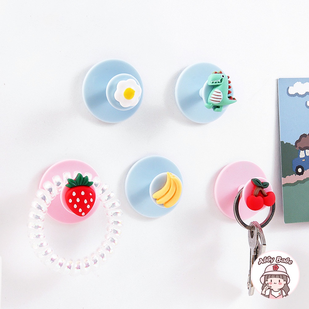 Giá Đỡ Cây Lau Nhà Đa Năng Dán Tường Hình Trái Cây/Động Vật Siêu Mạnh Cho Nhà Bếp/Phòng Tắm